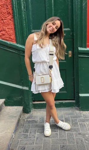 Karina Grimaldi White Eyelet Mini Dress thumbnail 3