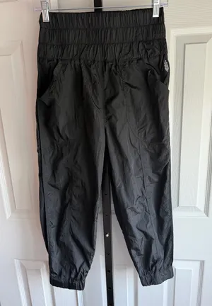 Free People Movement The Way Home Joggers Womens XS Black High Waist Nylon thumbnail 3