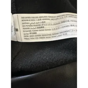 HOLLISTER faux leather fleece lined Pant leggings black Small thumbnail 5