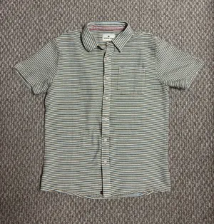 The Normal Brand Freshwater Short Sleeve Casual Striped Button Up Shirt thumbnail 1