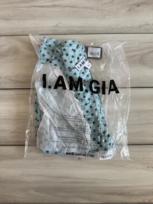 I AM GIA Polka Dot Track Pant Blue Medium NWT IN PACKAGE thumbnail 15