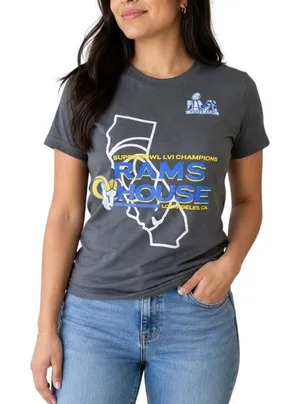Nike Rams Super Bowl LVI Champions Tee Small Gray NFL thumbnail 1
