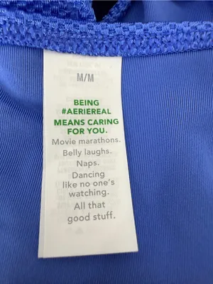aerie Royal Blue Textured Bikini Bottom thumbnail 5