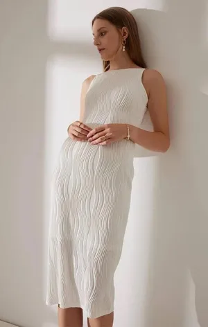RIHOAS The Water Ripple Textured Cami Dress XS thumbnail 1
