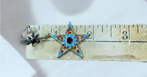NEW Mismatched Moon & Star Dangle Stud Earrings Gold thumbnail 3