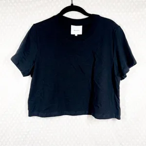 Reformation NWT Black Cropped‎ Classic Crew Neck Tee thumbnail 2