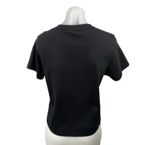 Quince Women's Black Short Sleeve Basic Casual Crew Neck T Shirt Tee Top Size M thumbnail 4