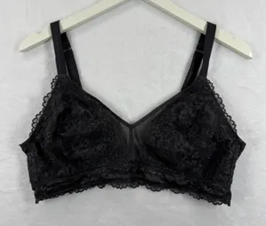 Savage‎ X Fenty Black Lace Bralette Plus Size 1X Unlined Wirefree thumbnail 1