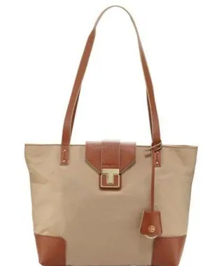 Tory Burch Penn Mini Tote Bag, Mid Camel thumbnail 1