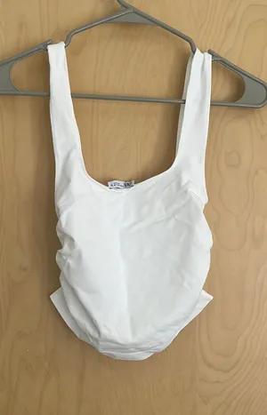 ZARA white tank thumbnail 1
