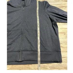 Vuori Halo Mini Full Zip Hoodie Women's Size XL Dark Gray Soft Athleisure thumbnail 7