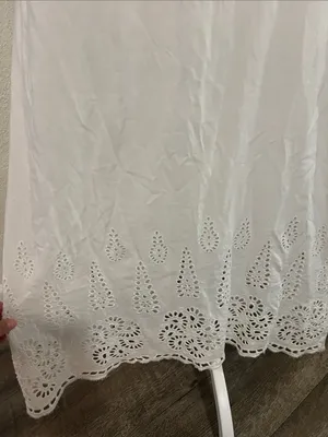 lovestitch White Eyelet Hem Maxi Slip thumbnail 2