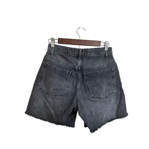 Reformation High Waisted Cut-off Denim Shorts Washed Black Womans 24 thumbnail 2