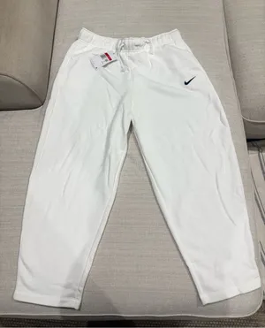 Nike White Drawstring Sweatpants with Red Tag thumbnail 1
