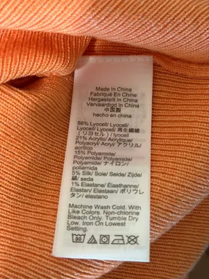 J.Crew Sweater Tank Orange Ribbed Silk Blend Style Preppy Summer Size M thumbnail 7