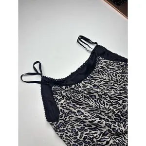 Urban Renewal Black Gray Animal Print Mesh Midi Dress Size M Leopard Zebra Y2K thumbnail 6