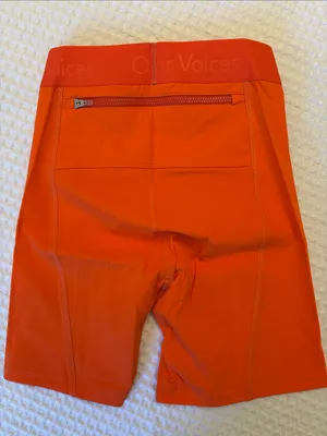 NEW! Outdoor Voices XXS Sundance SuperForm 5” Bright Orange Bike Yoga Shorts thumbnail 5