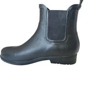 J.‎ Crew Factory Black Chelsea Rain Boots Ankle Length Waterproof Matte Finish thumbnail 5