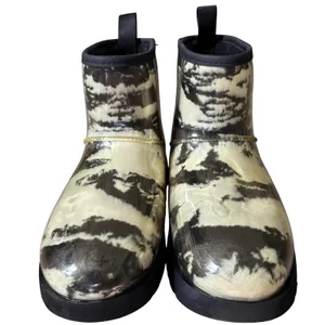 UGG Classic Clear Black Mini Marble Boot Waterproof Sz 9‎ Sheepskin Cozy Winter thumbnail 2