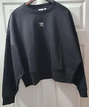 Adidas Originals Women's Adicolor Essentials Crew Sweatshirt Black Large Casual thumbnail 1