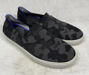 Rothys The Sneaker‎ Grey Camo Slip On Washable Knit Shoes 8.5 thumbnail 1