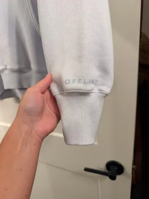 Aerie Eyelet Blue Oversized Hoodie thumbnail 2