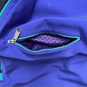 Patagonia Rare Vintage 1/2 Zip Pullover Base Layer Purple Teal Zipper Size Large thumbnail 9