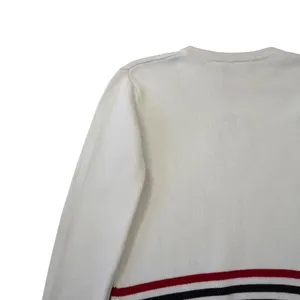 Vintage Koret‎ Cream Nautical Embroidered Crest Cotton Sweater Small Preppy thumbnail 7