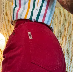 Red Vintage GITANO High waisted straight leg jeans (Vintage size 10/ US Size 6/ Waist 28”) thumbnail 2