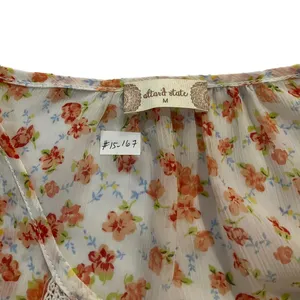 Altar'd State Women Size Medium Sheer Long Sleeve Floral Boho 15-167P thumbnail 5
