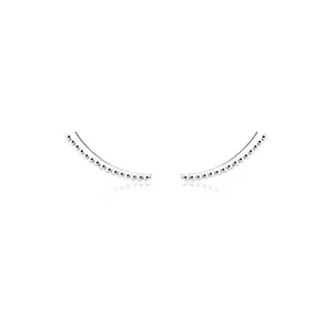 NEW Silver Round Bead Ear Climbers‎ | 18kgp S925 thumbnail 5