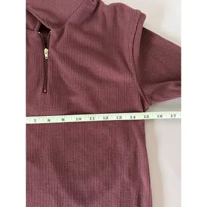 The North Face womens top size S maroon quarter zip ribbed material thumbnail 5