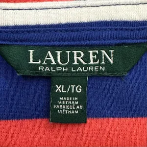 Lauren Ralph Lauren Multi Striped Lace Up 3/4 Sleeves Midi Dress, Size XL thumbnail 11