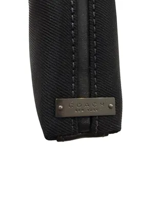 Coach Mercer Demi Black Canvas Leather Trim Demi Shoulder Bag Gunmetal Women's thumbnail 6