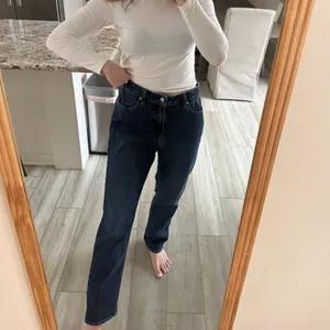 GAP Curvy 90s Straight High Rise Jeans Dark Wash Size 32 14R thumbnail 2