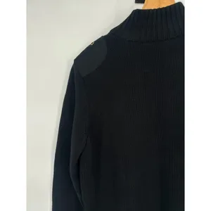 Lauren‎ Ralph Lauren Women Black Full Zip Sweater Shoulder Patch Old Money XL thumbnail 4