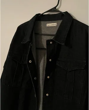Black Denim Jacket Size L thumbnail 2