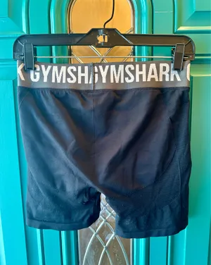 Gymshark Women’s Flex Collection Black Logo Band Athletic Shorts thumbnail 1