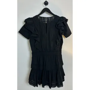 LOVESHACKFANCY Natasha Dress in Black Size X-Small thumbnail 8