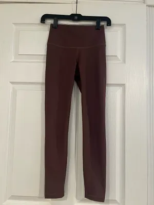 High-Waist purple/Brown Leggings - Comfort Stretch thumbnail 2