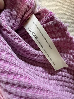 Free People One Waffle Knit Henley Of The Girls Top Pink Small thumbnail 5
