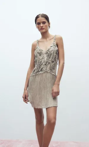 Zara Elegant Sheer Embroidered Dress lingerie limited collection boho style thumbnail 1