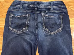Silver Jeans Co Suki Slim Boot Women’s Size 31x35 Tall Dark Wash Embroidered thumbnail 16