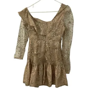 Endless Rose Sequins Mini Gold Nude Mini Dress(Size XS) thumbnail 4