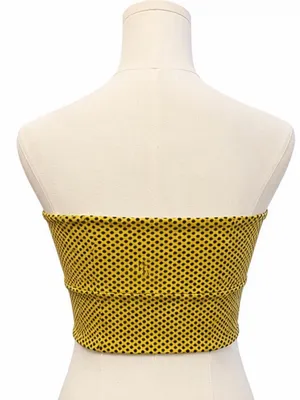 Intimately Free People Yellow Polka Dot Bandeau Bralette Size M thumbnail 2