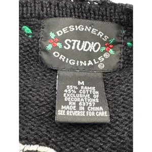 Designers Studio Originals Vintage 90s Ugly Christmas Cardigan Sweater Medium thumbnail 8