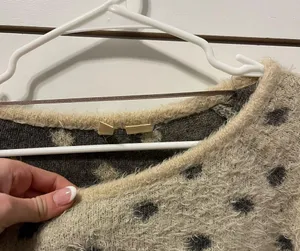 Anthropologie Moth Dotted Woolly Sweater Tan Size L thumbnail 7
