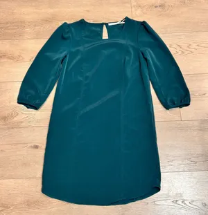 Kimchi Blue Teal‎ Green Puff Sleeve Keyhole Dress Women's Size Xsmall XS thumbnail 1