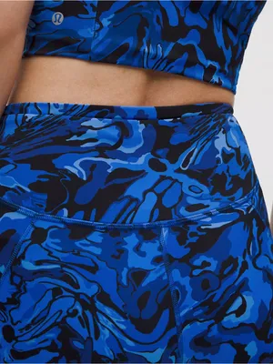 Lululemon Fast and Free High-Rise Short 6" - Flower Meld Galactic Cobalt Multi thumbnail 7