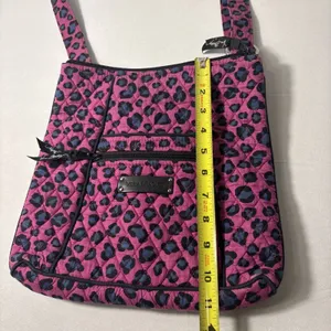 Vera Bradley Purple Cheetah Print Hipster Quilted‎ Shoulder Crossbody Bag thumbnail 13